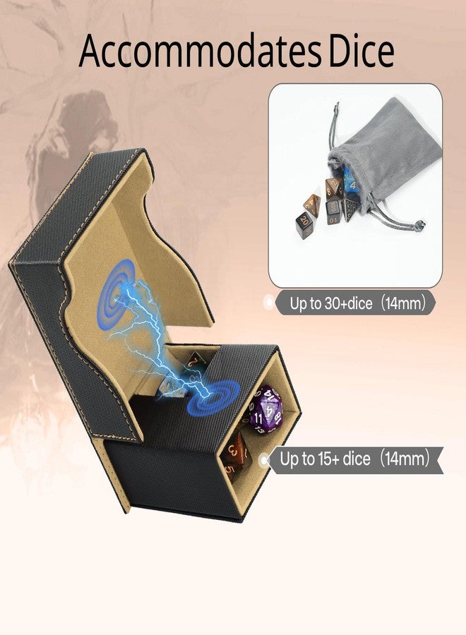 Stepane Dice Tower and Tray,Foldable Portable Dice Rolling Tower,Dice Roller Accessory for Dungeons and Dragons,Classic Board Games,RPG Games,and Tabletop Games Black/Brown - Image 3